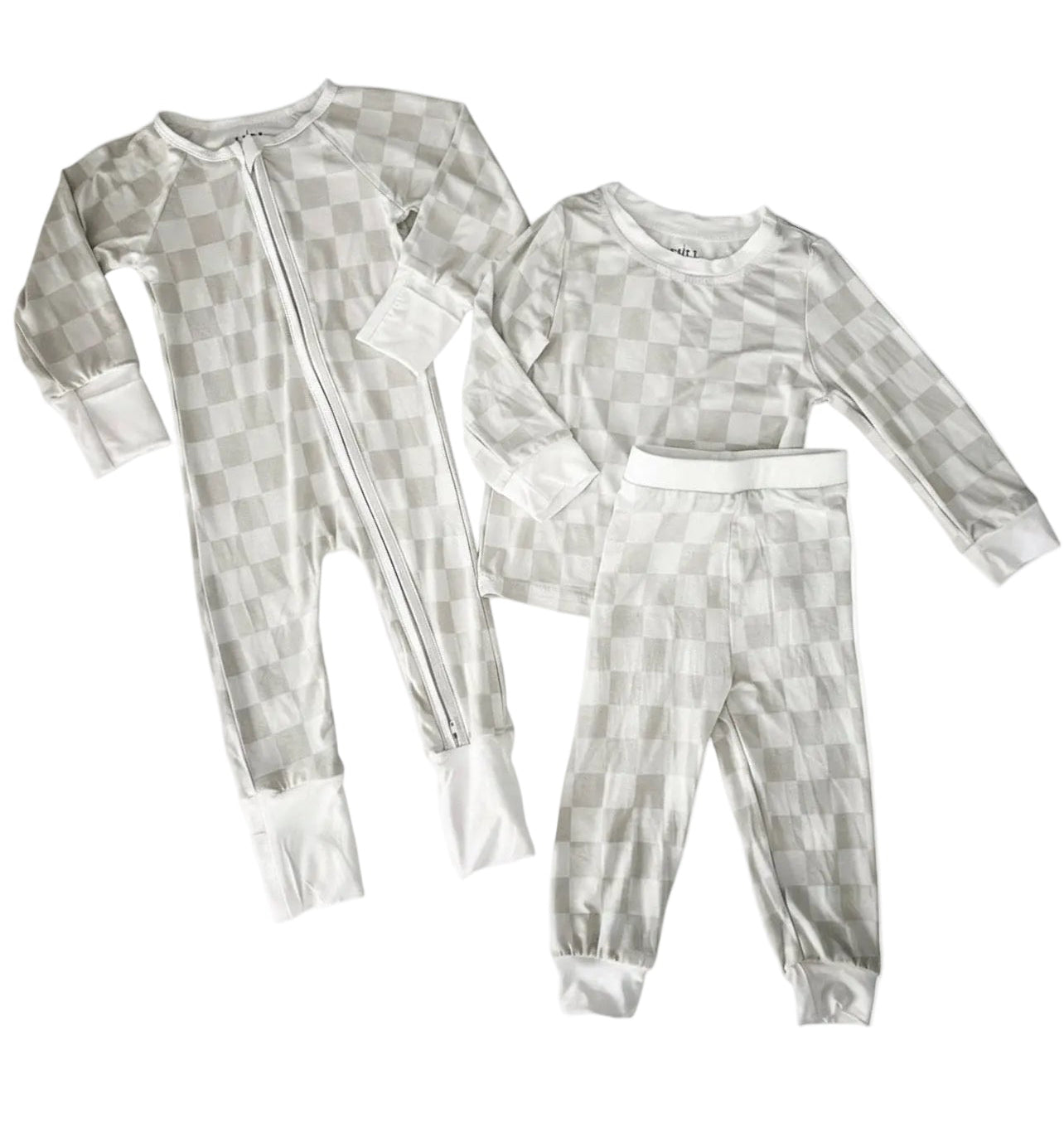 Grey Checkers bamboo