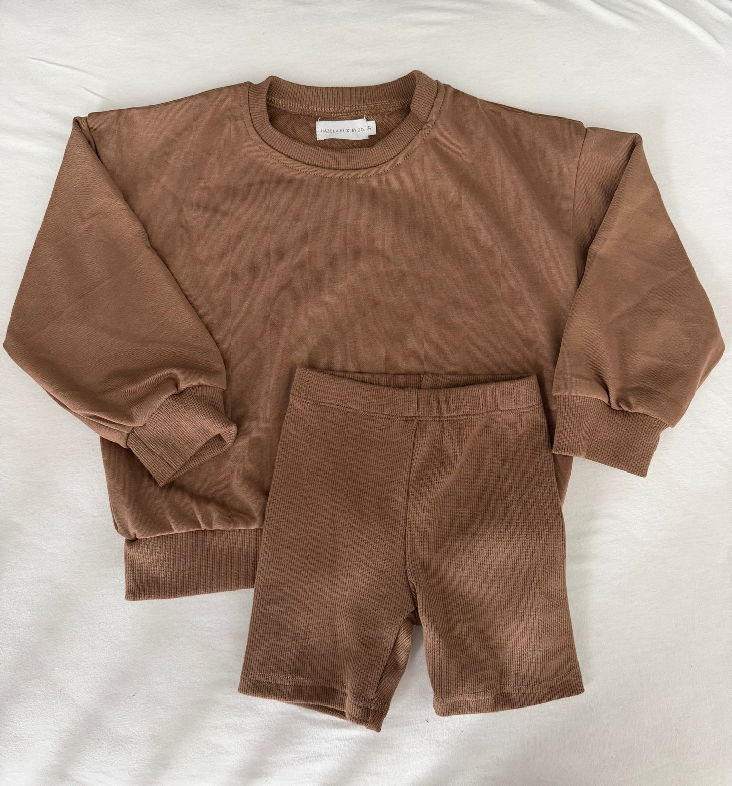 Biker shorts sweater set