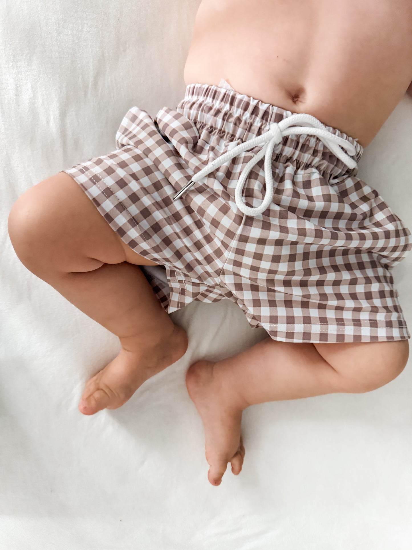Gingham board shorts