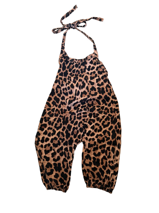 Leopard halter jumpsuit