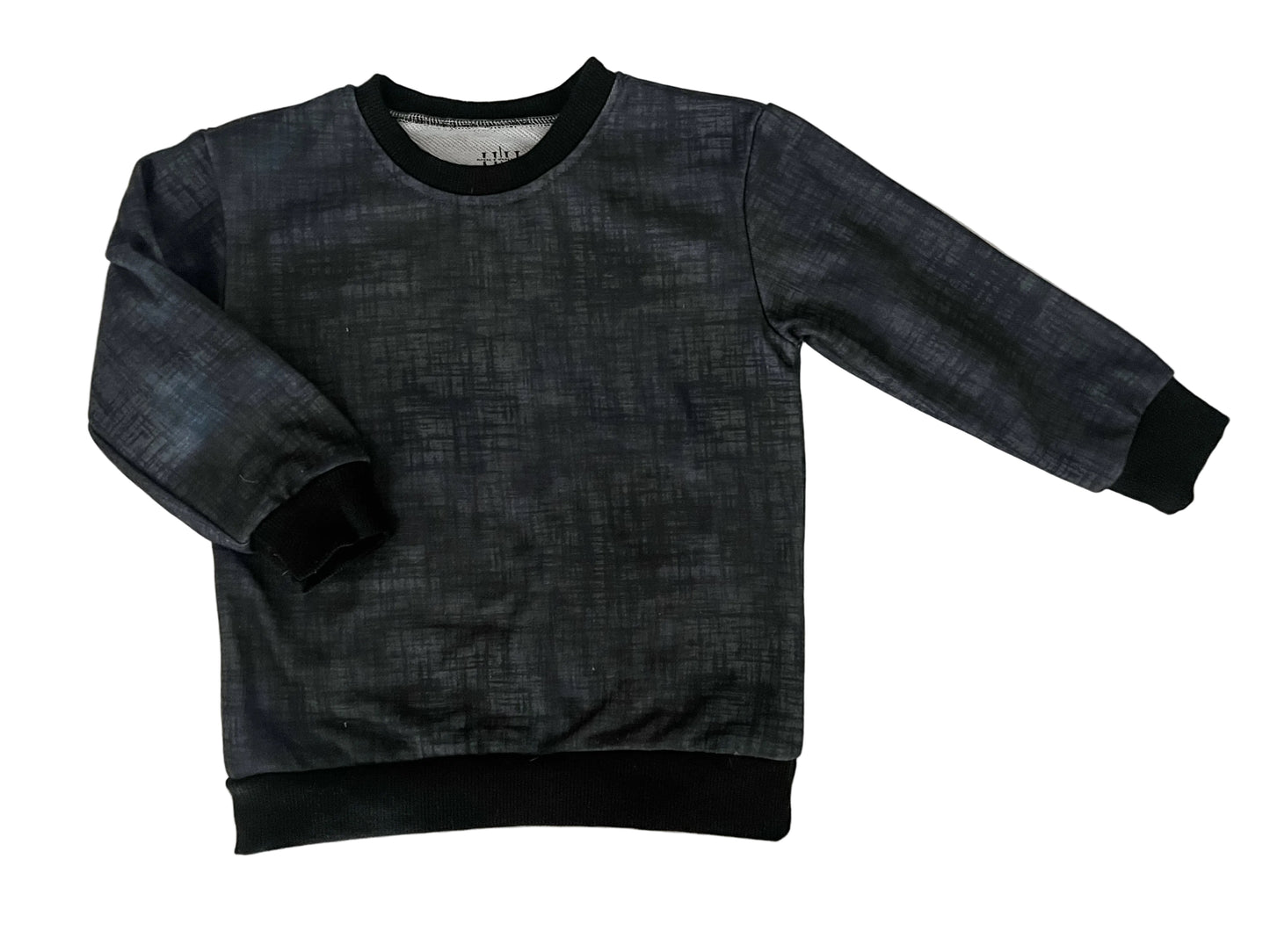 Textured linen crewneck
