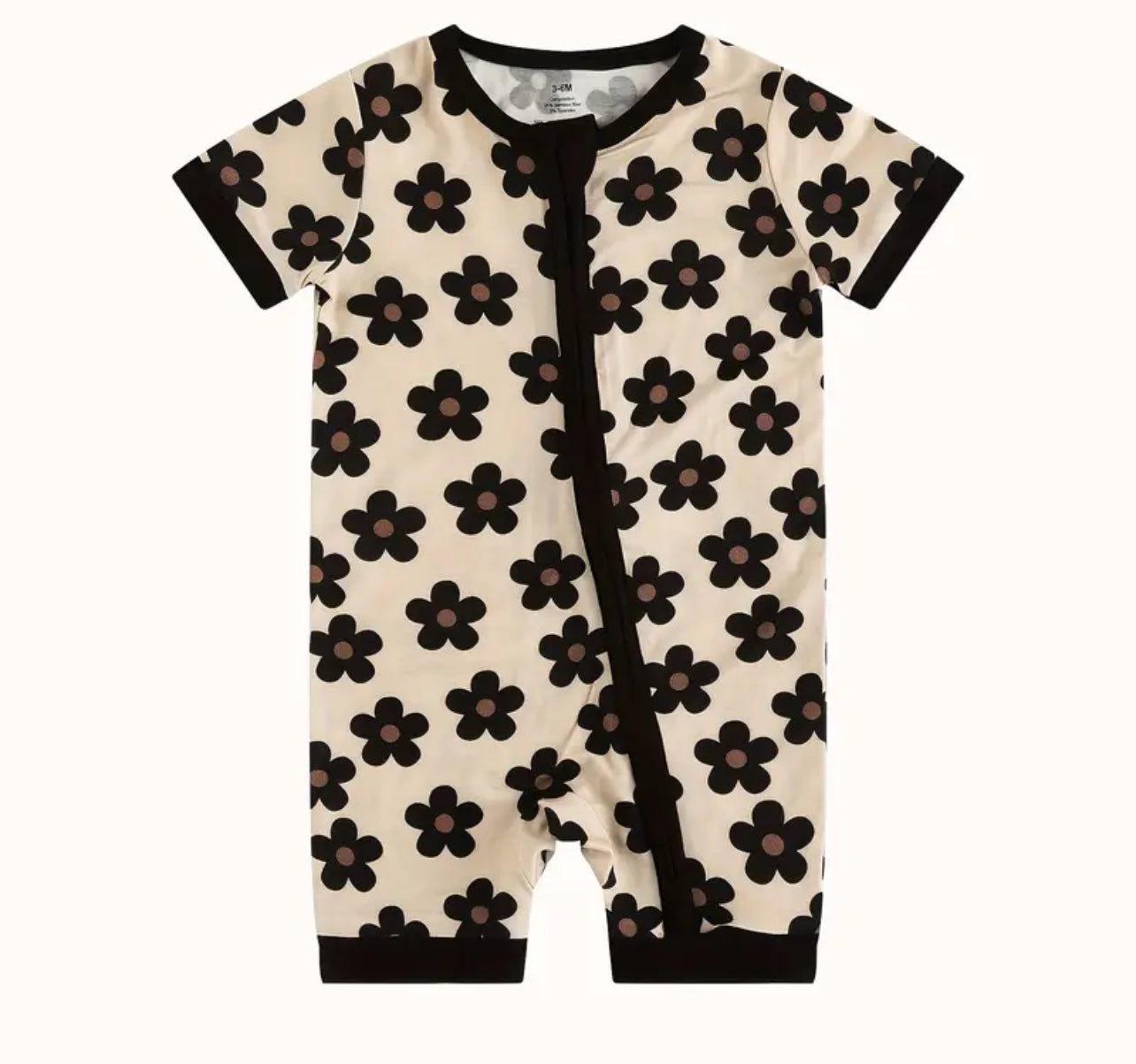 Black daisy shorties bamboo