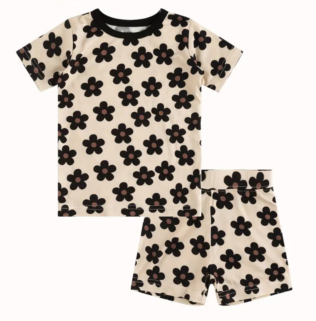 Black daisy shorties bamboo
