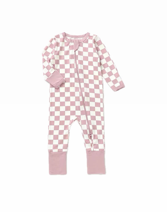 Pink Check Onesie